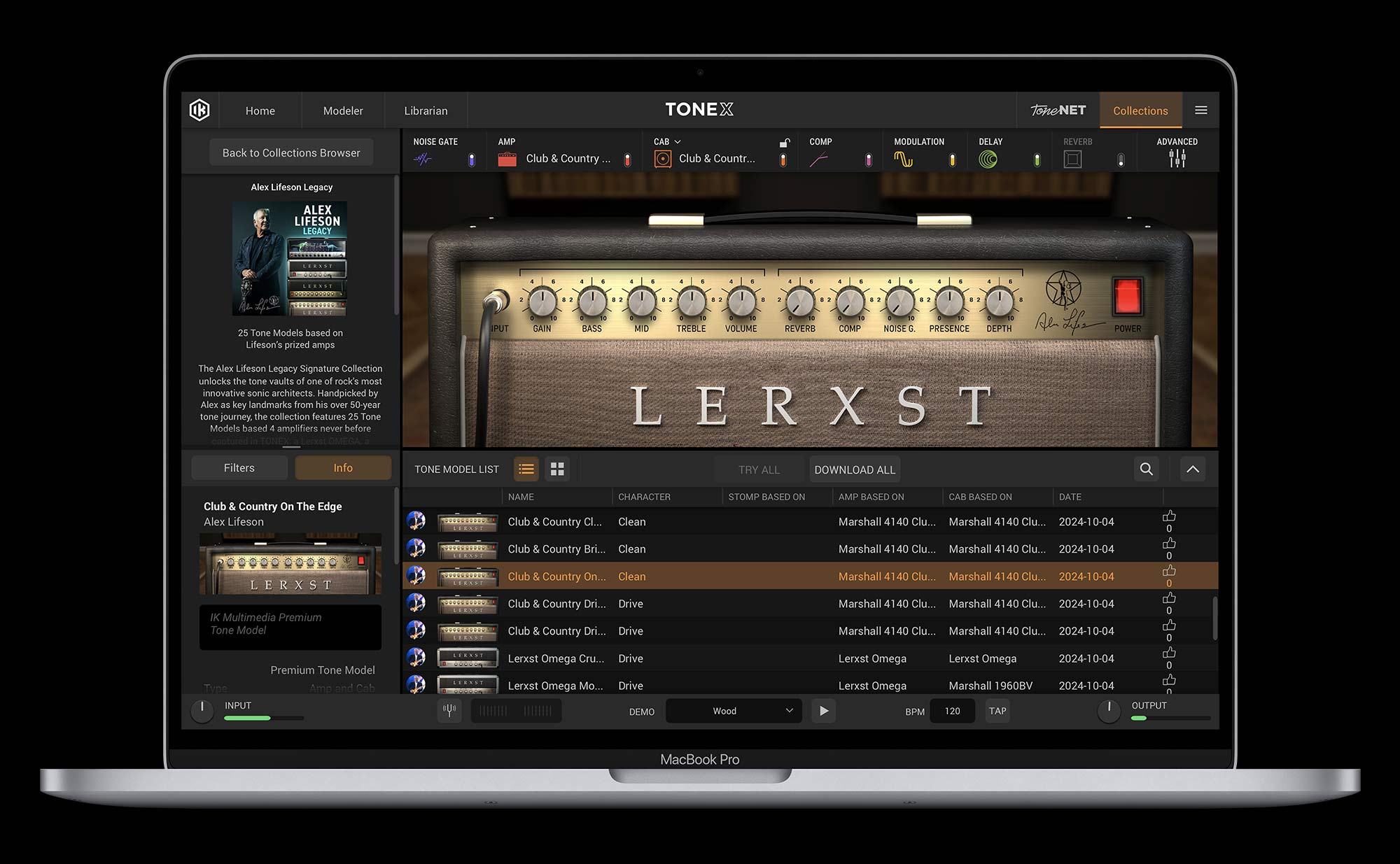 TONEX Signature Collections GUI