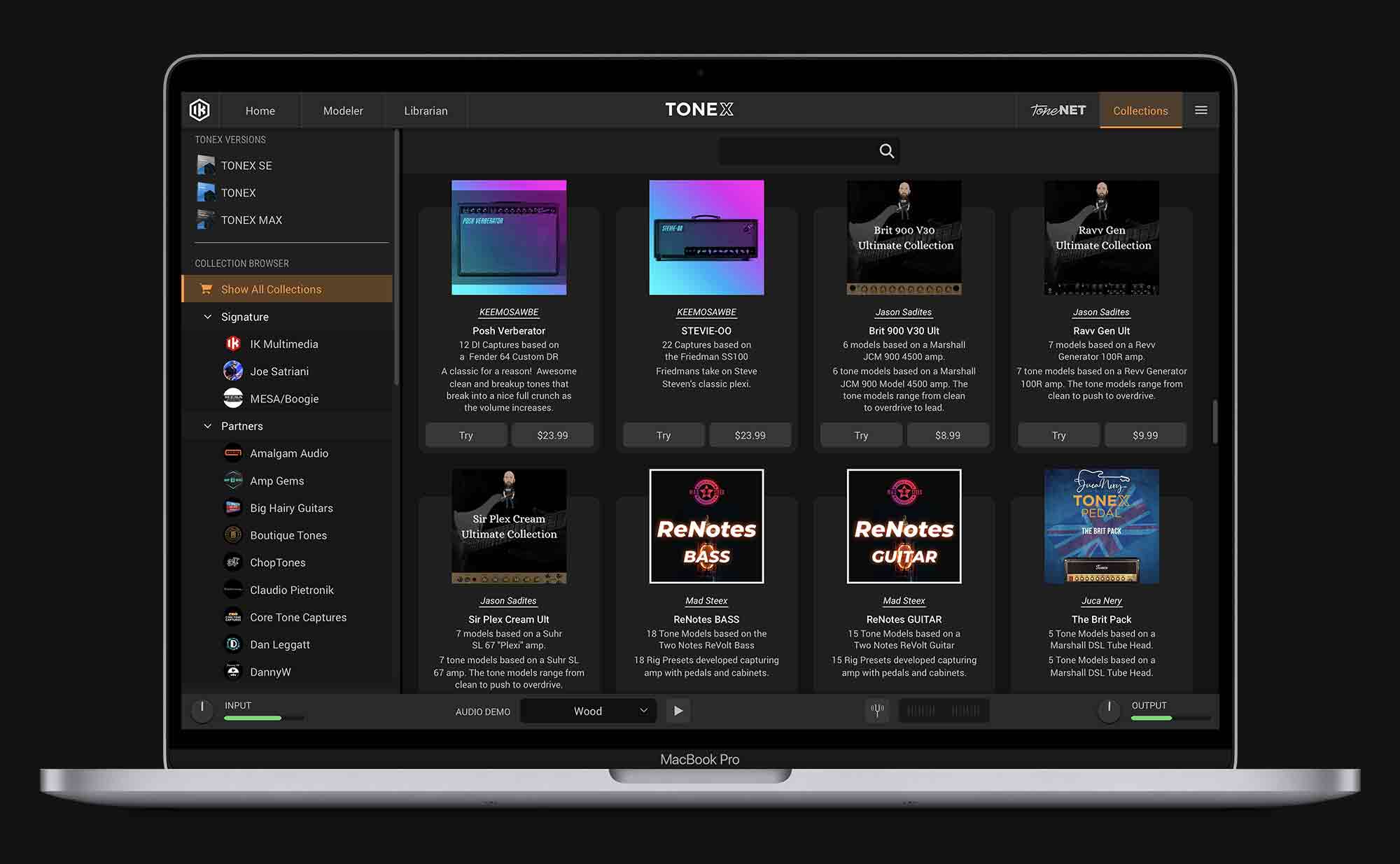 TONEX Partner Collections GUI